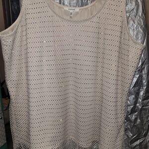 Maurices Cream Sleeveless Top